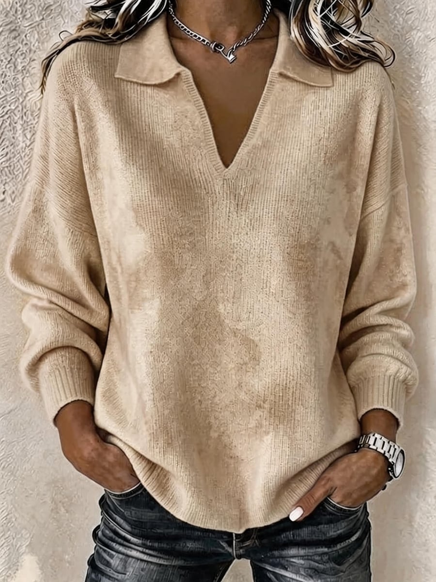 카키 타이다이 스웨터