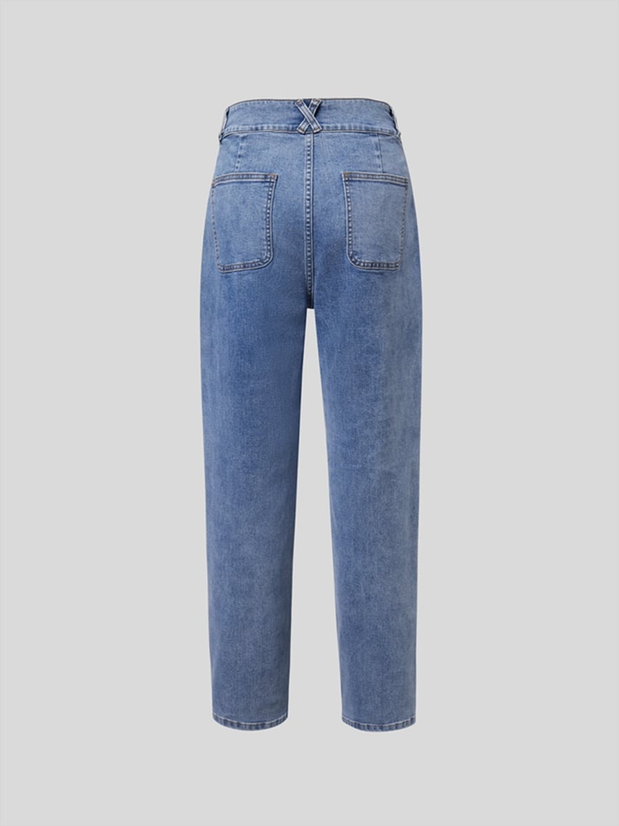 Jeans laid out, back
