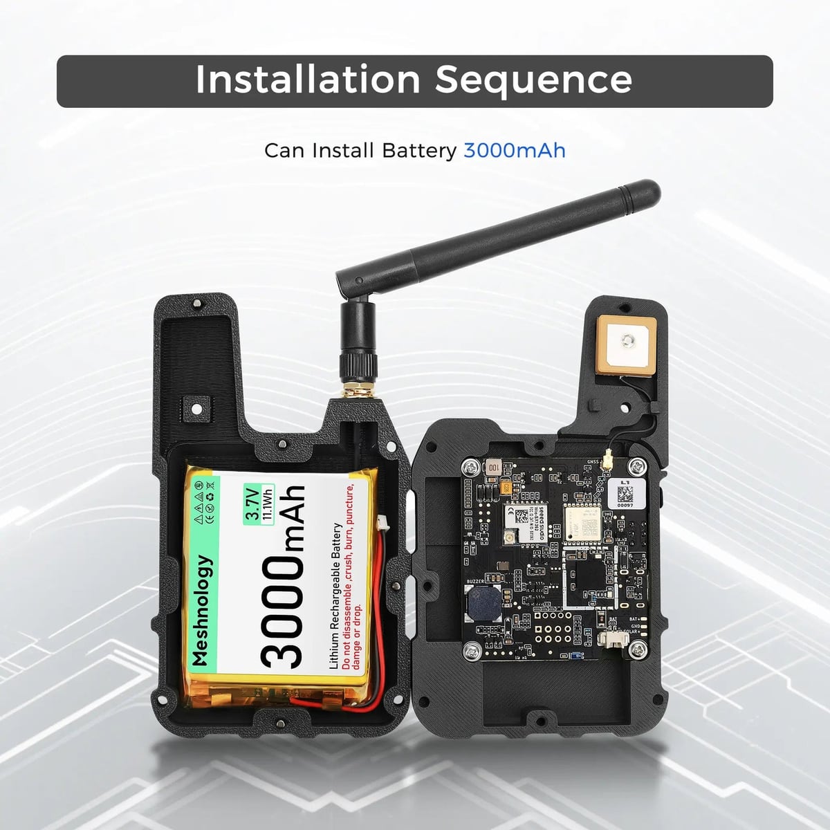 Fitting the 3,000 mAh battery