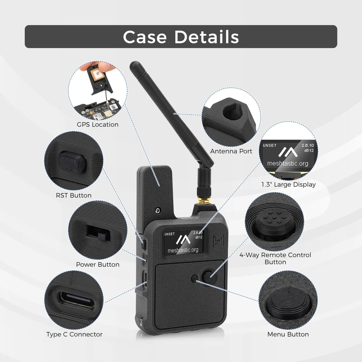Case buttons and ports