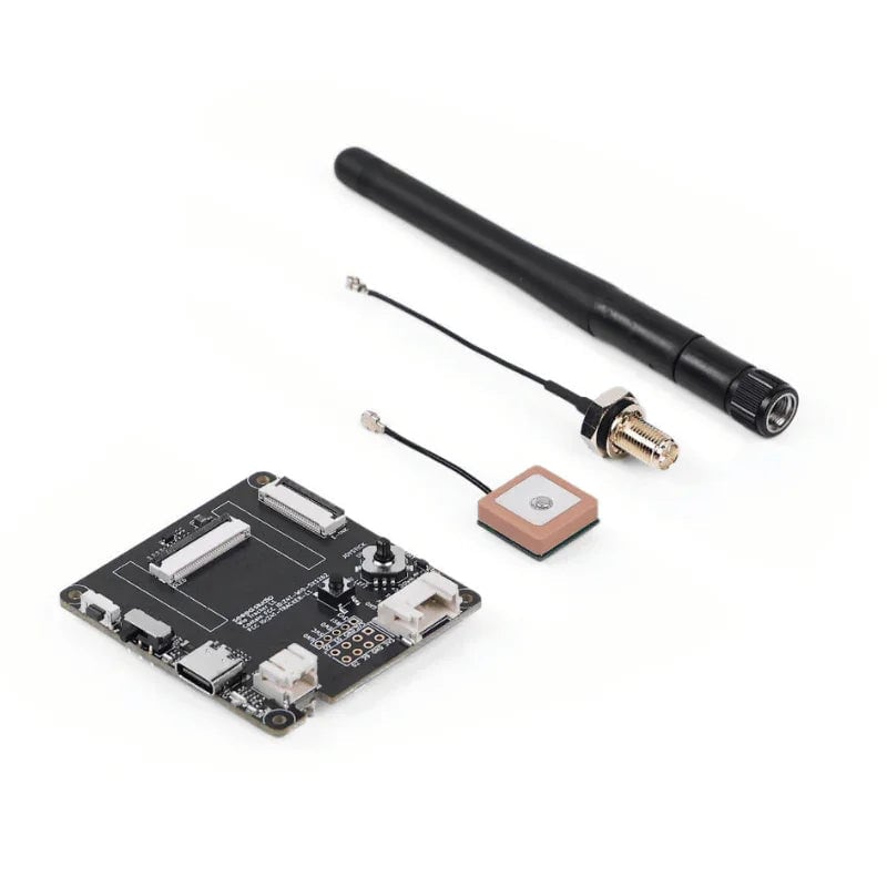 With the LoRa and GPS antennas