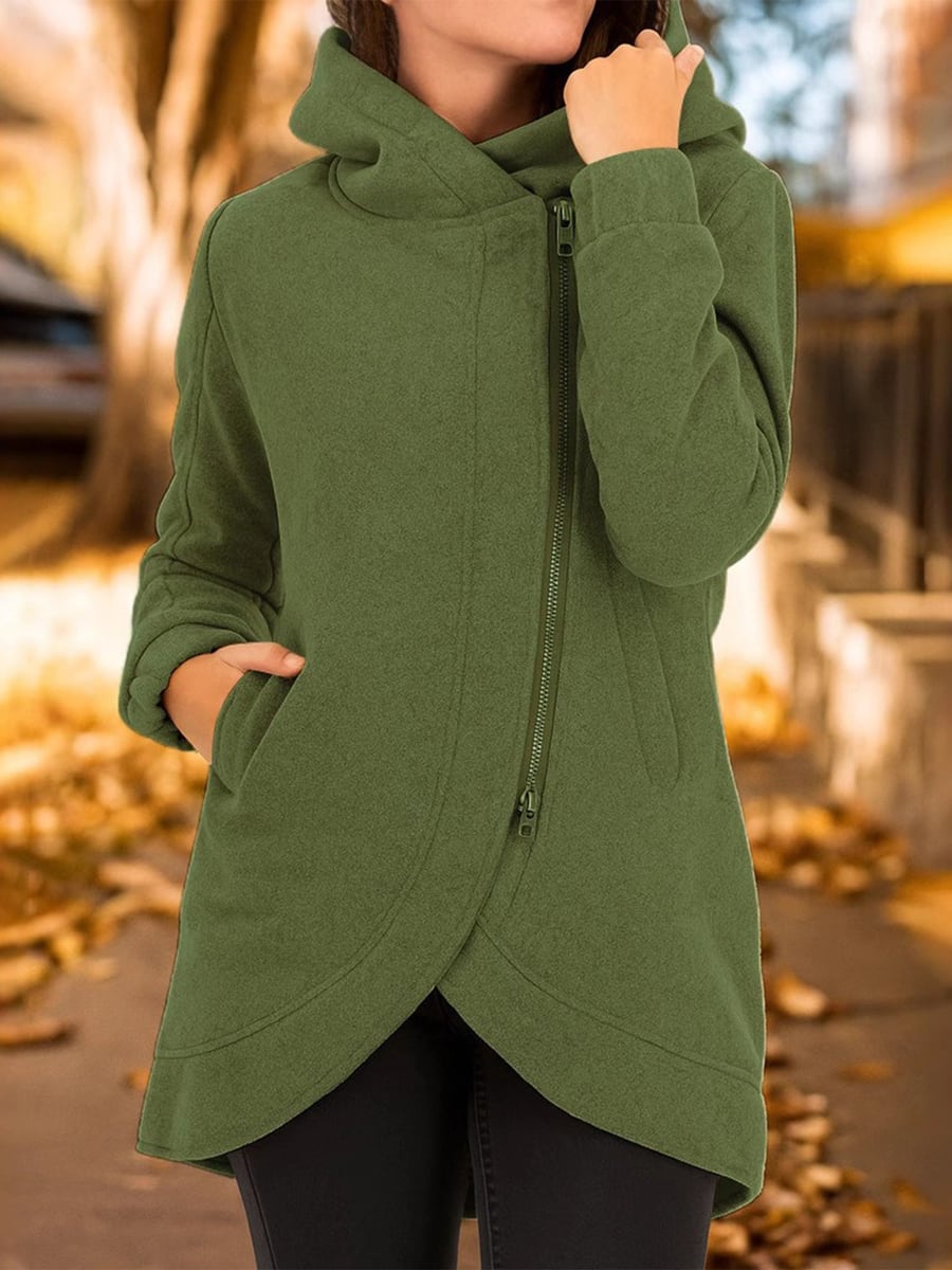 La chaqueta verde de frente