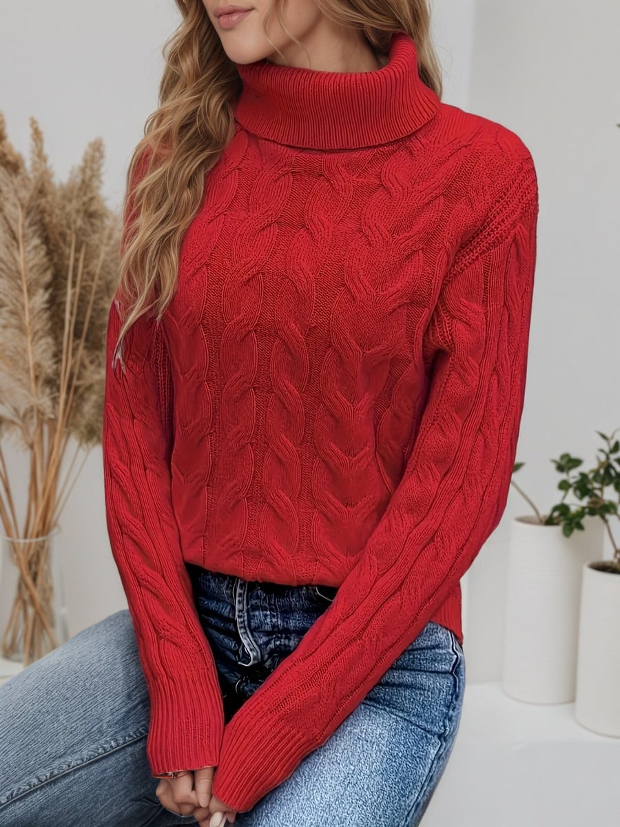 En rojo, de frente