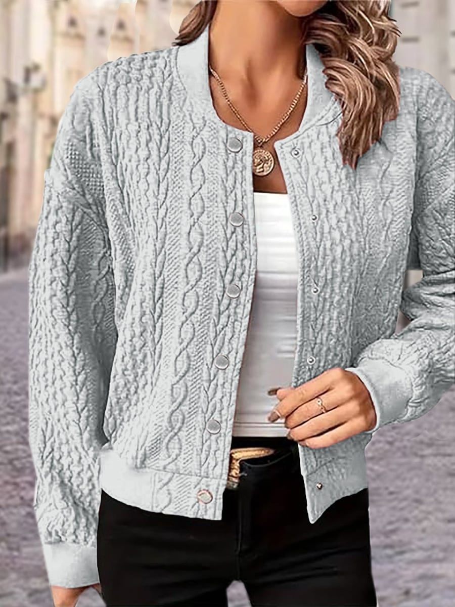 The gray jacket from the front