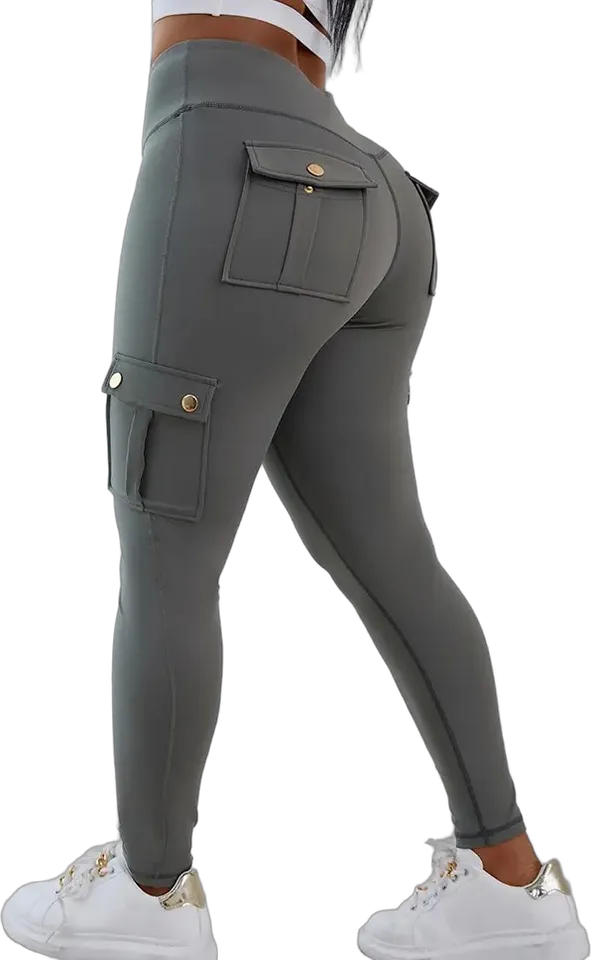 Leggings de tiro alto con bolsillos cargo