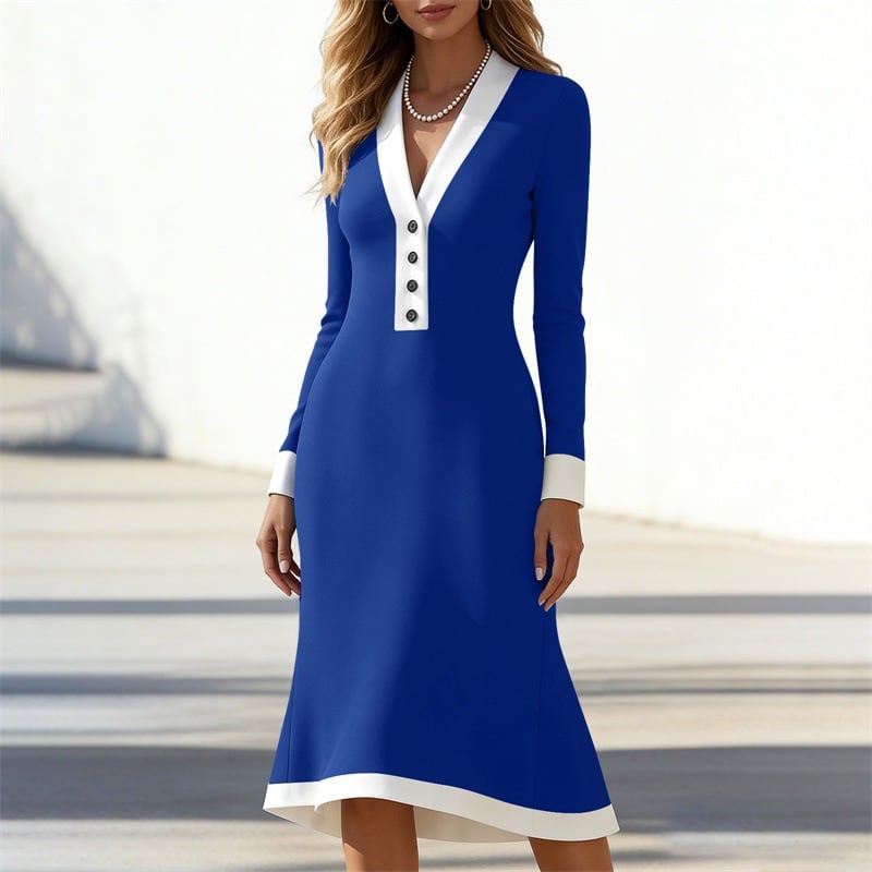 In blue
