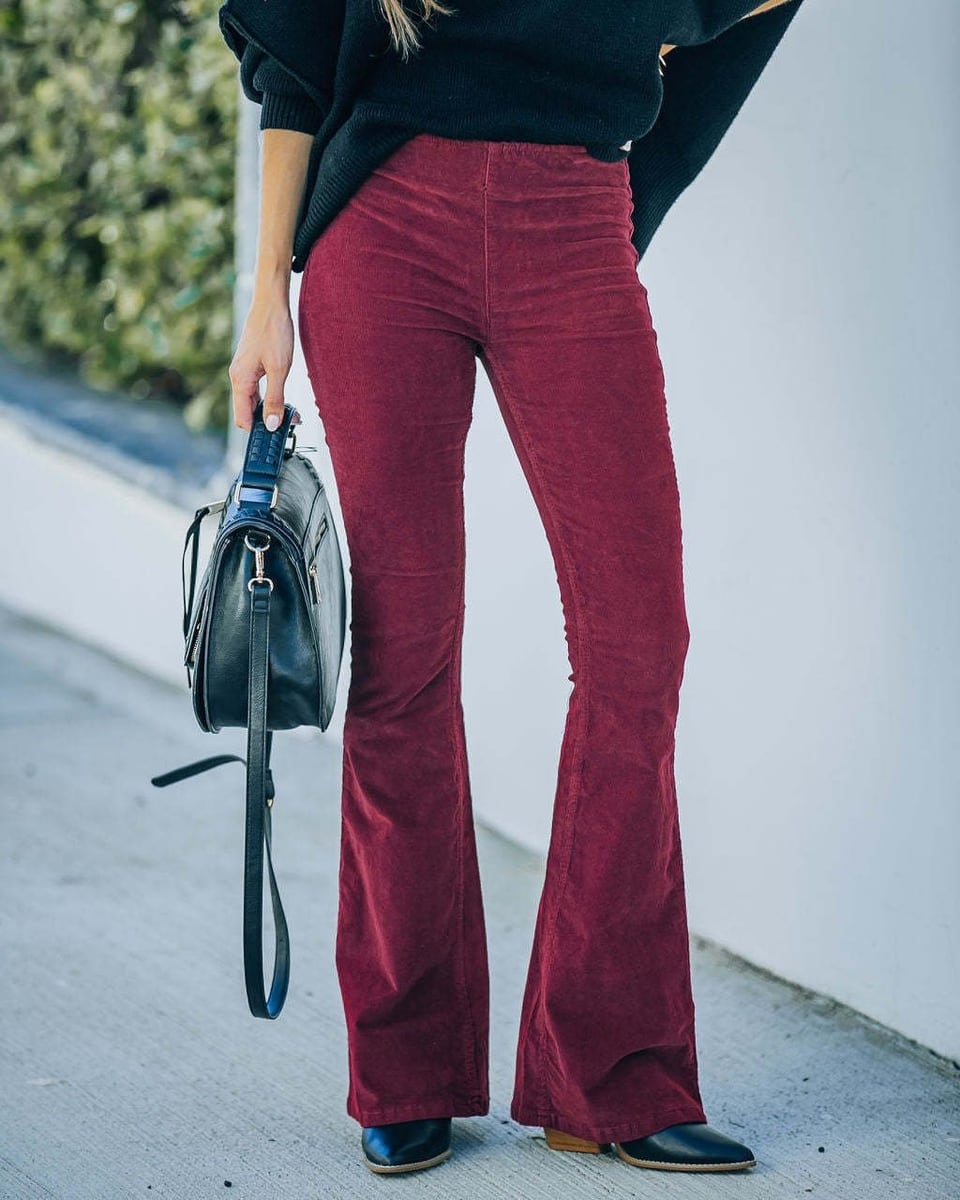 Wine red, from the front