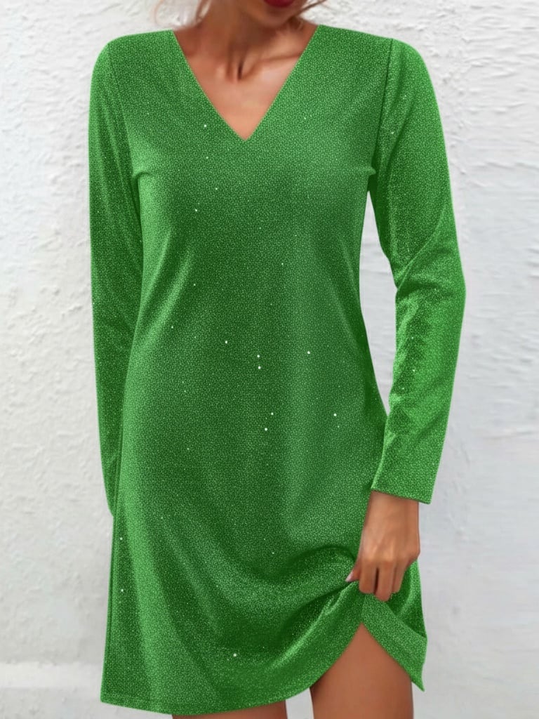 In green