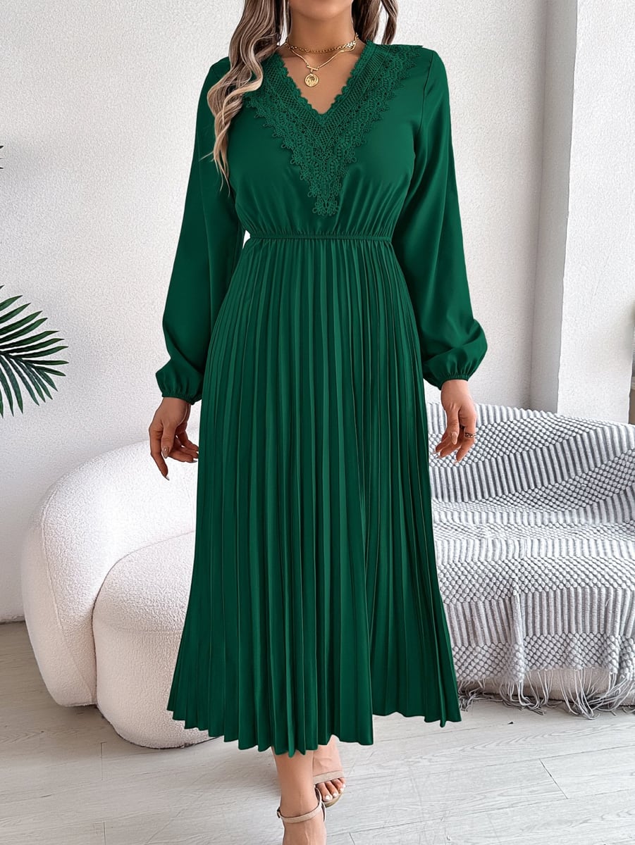 In dark green