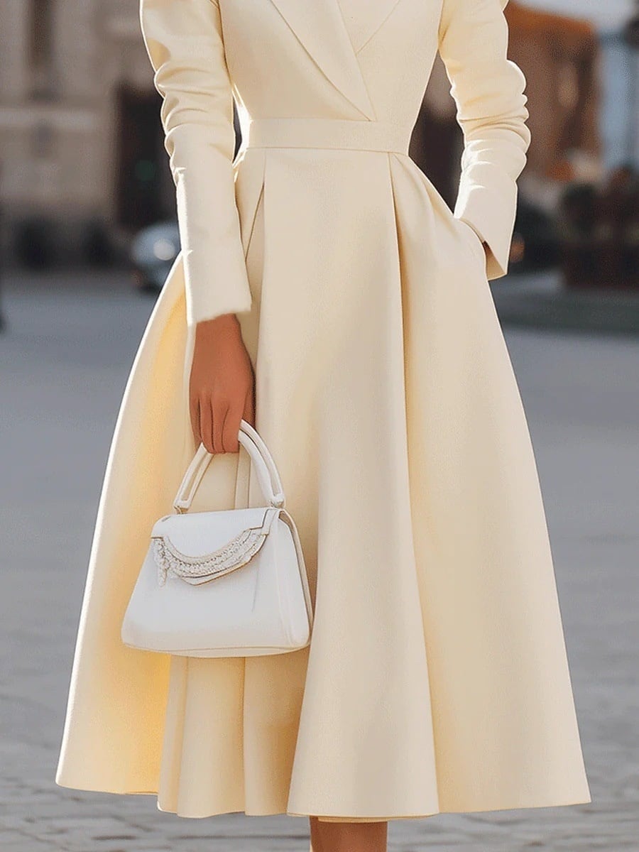 Close-up of the apricot waist and skirt