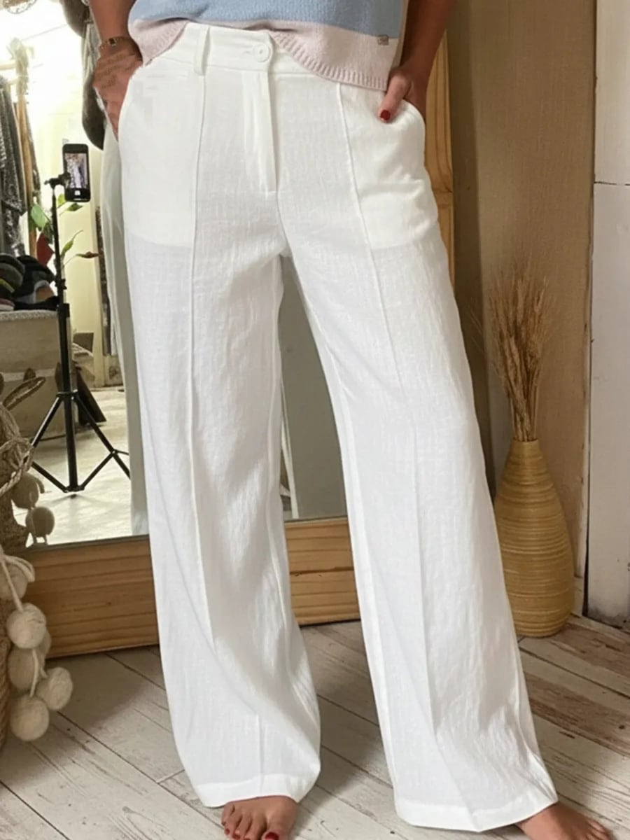In white