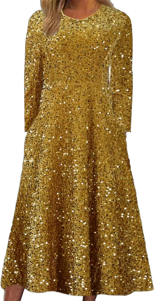 Sequin A-line maxi dress