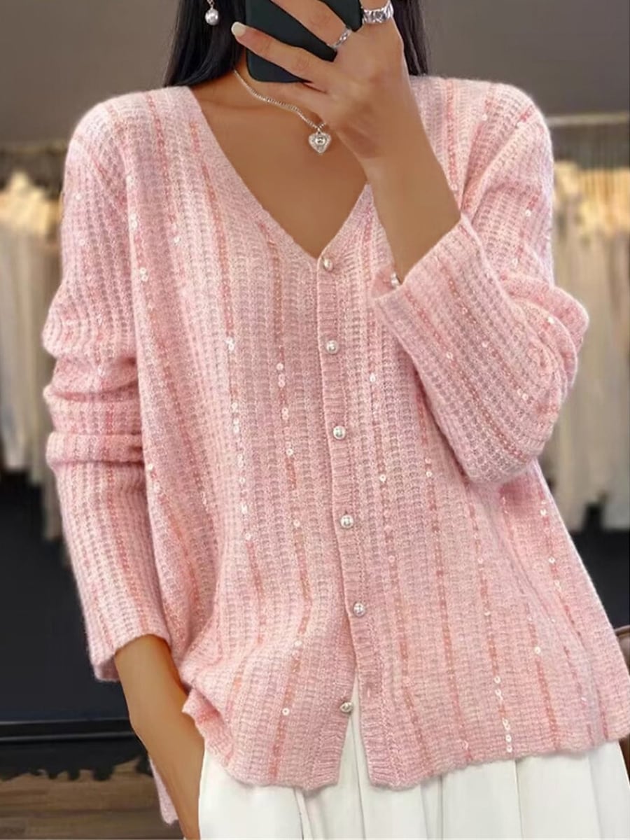 In pink, from the front