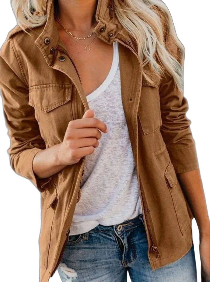 Stand-collar utility jacket