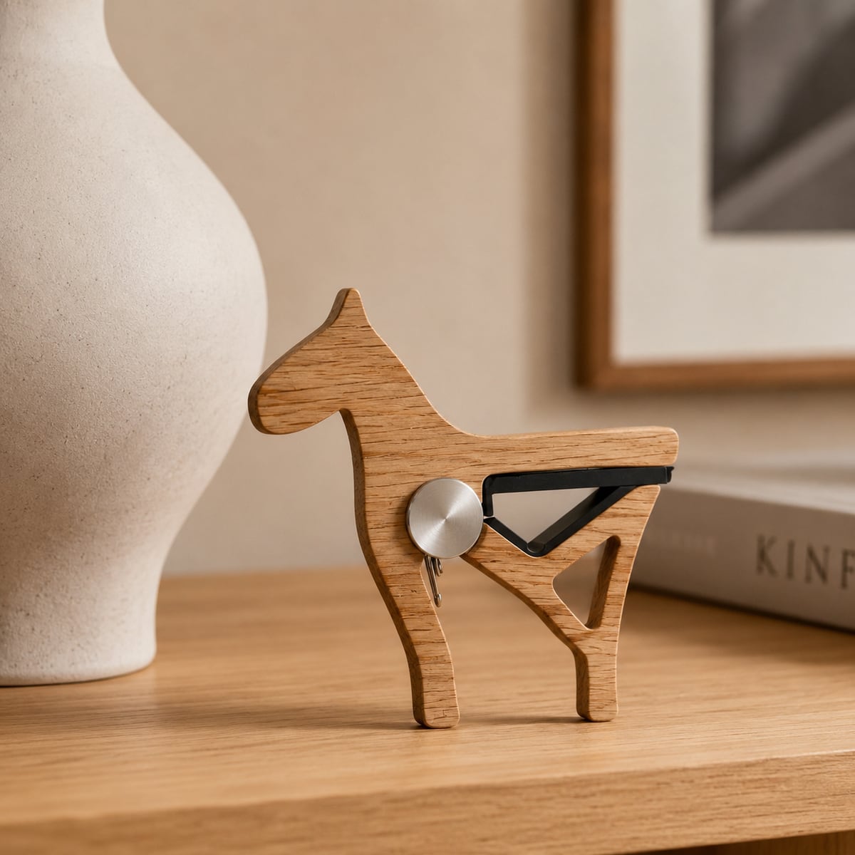 Oak capo standing on a shelf