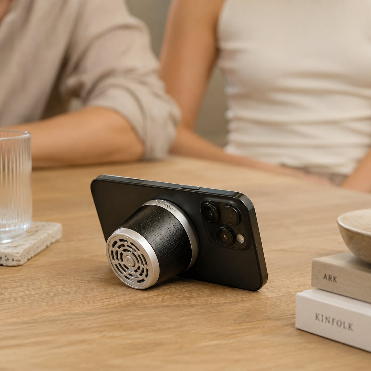 Holding a phone as a stand