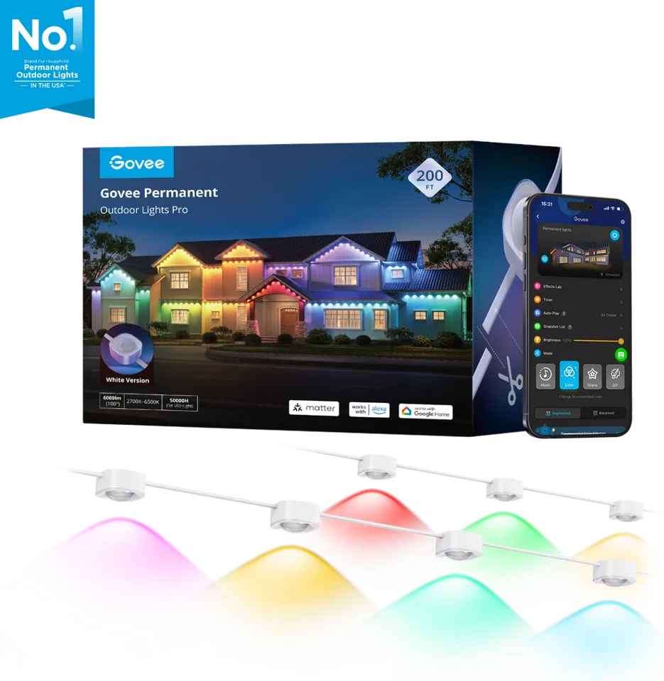 Luces permanentes de exterior Pro