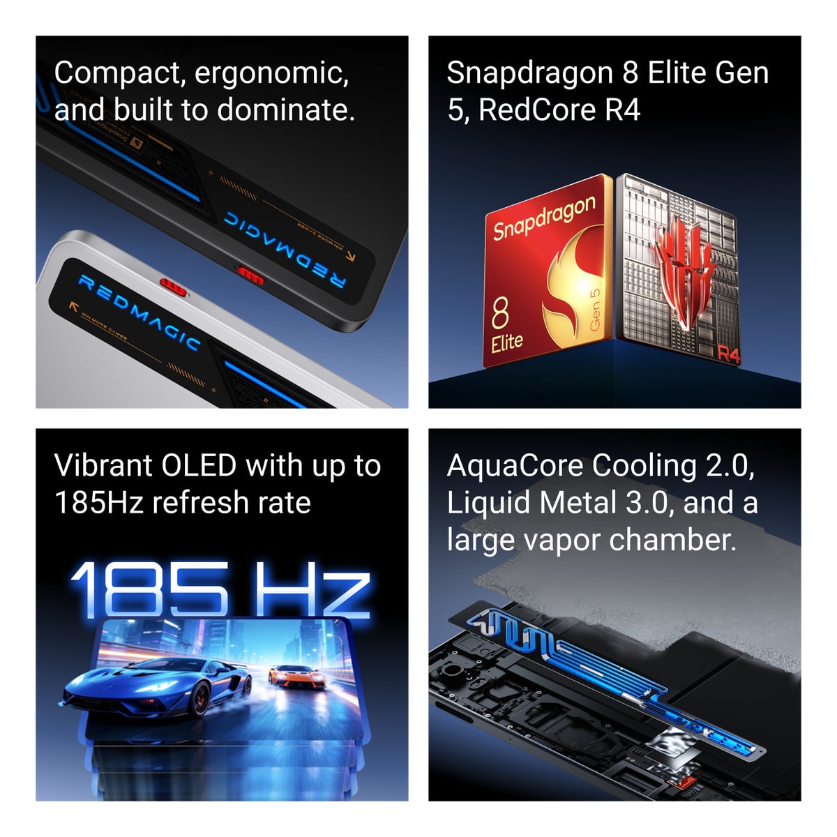 Chip, display and cooling at a glance
