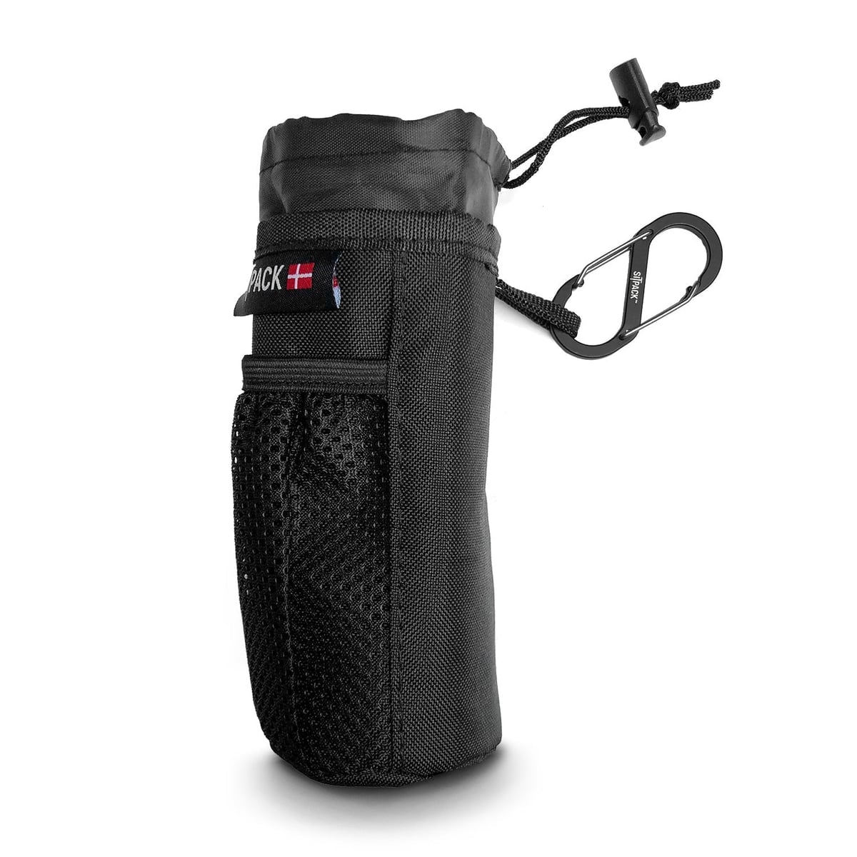 Side view with drawcord and carabiner