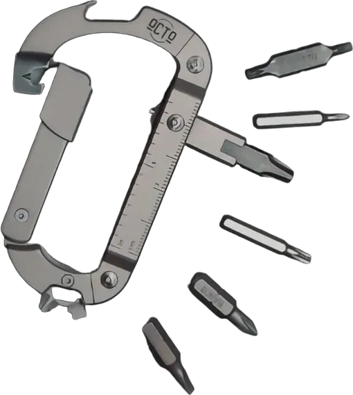 OCTO 18-in-1 チタンカラビナ