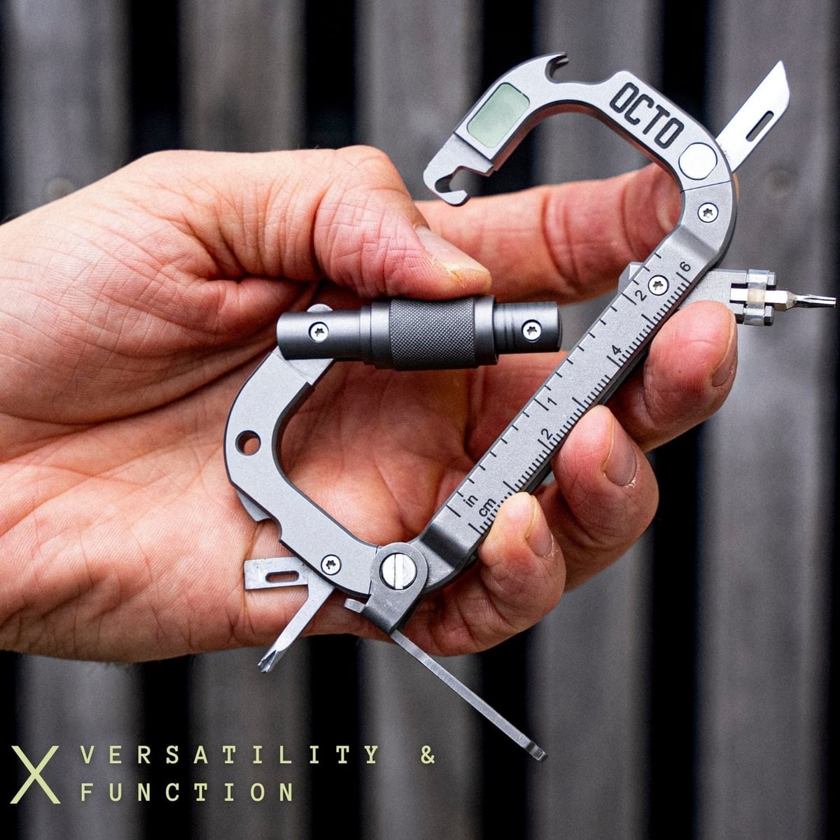 In hand with tools opened