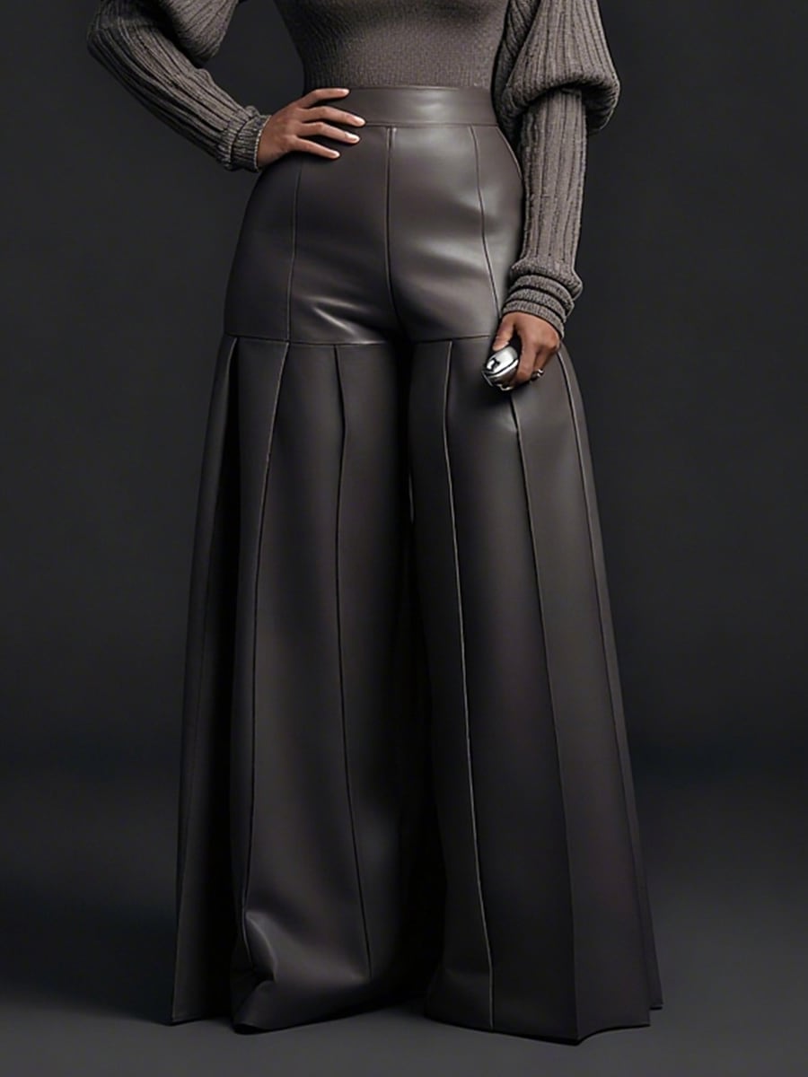 Front, with a grey knit