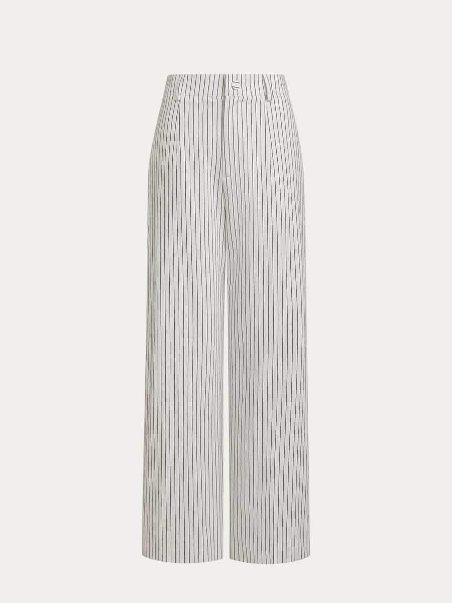 The trousers laid flat, front
