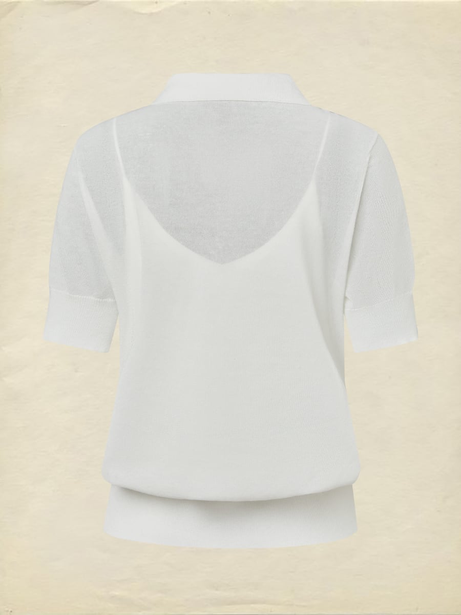 The knit laid flat, back