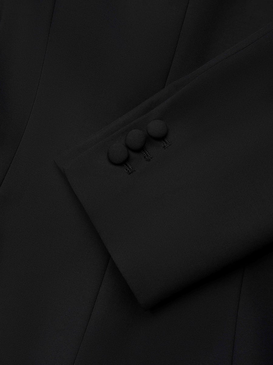 Close-up of the three cuff buttons