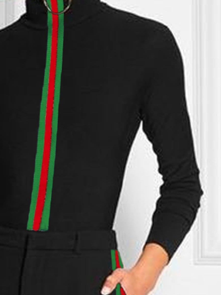 Close-up of the front stripe