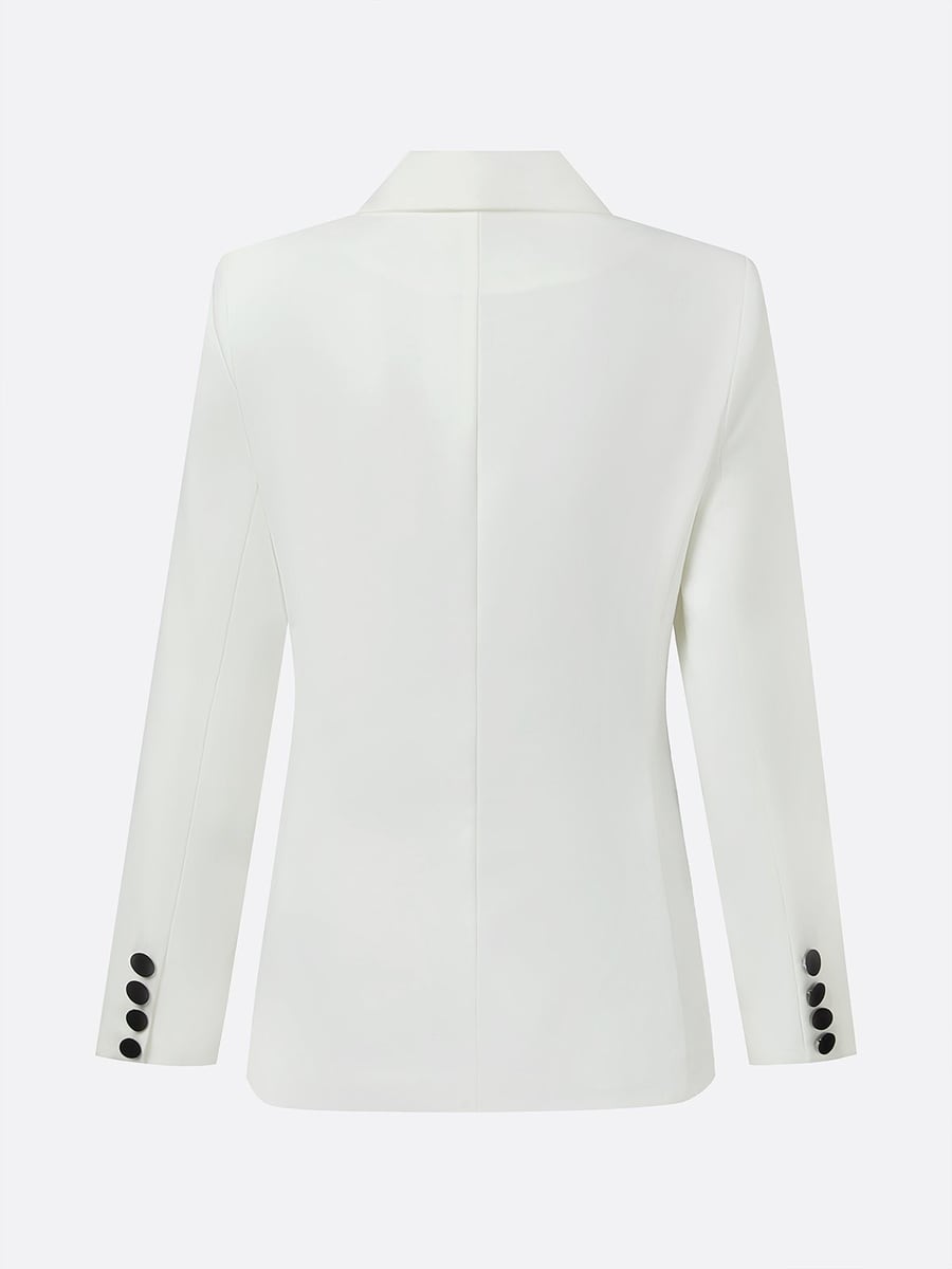 The blazer laid flat, back