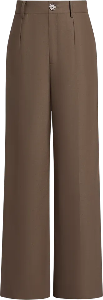Pantalón recto de mezcla de lana